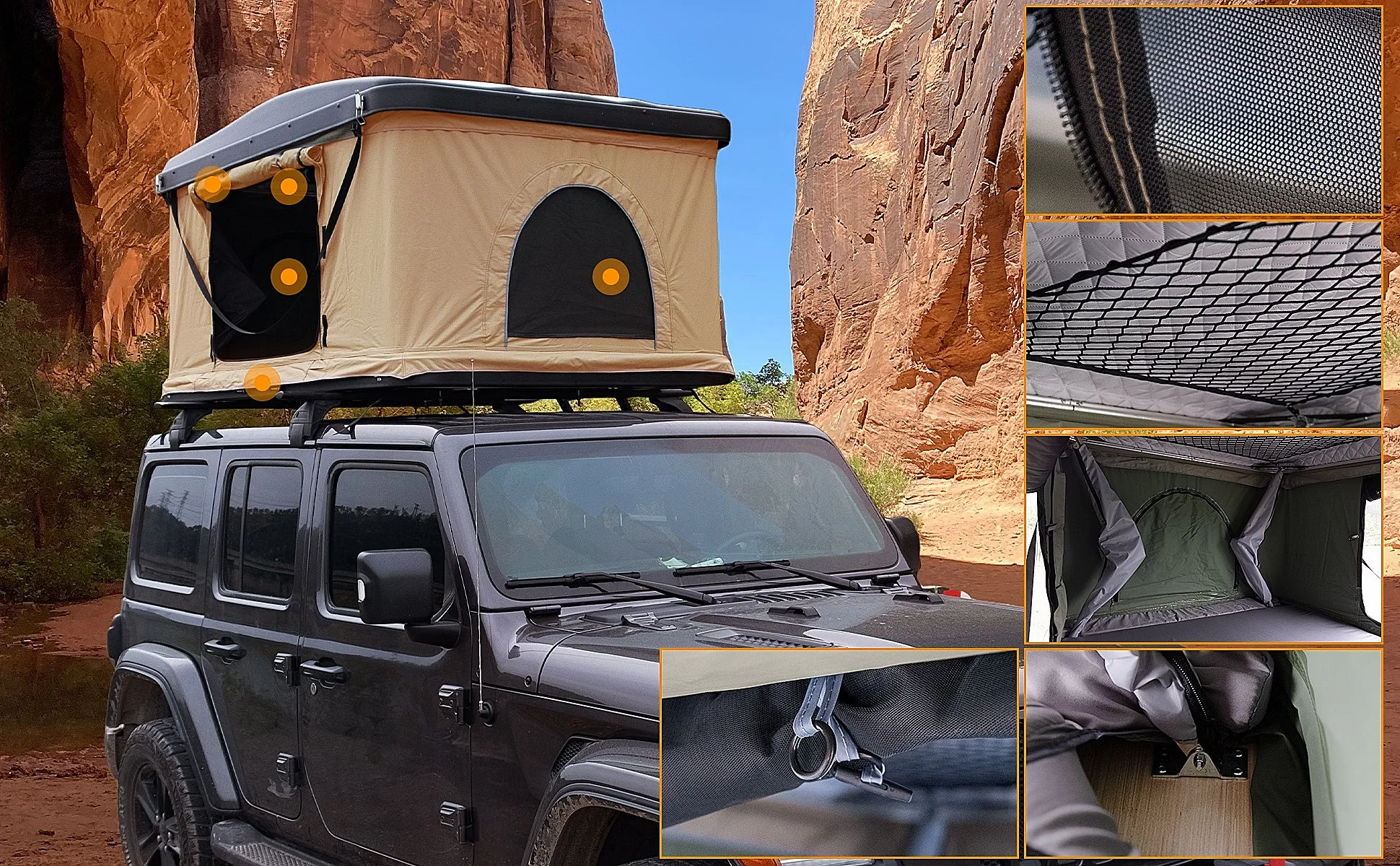 Trustmade Pop-Up Hard Shell Rooftop Tent